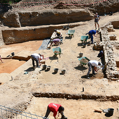 Photographie des fouilles archéologiques du Clos de la Visitation à Lyon Muriel Chaulet Ville de Lyon